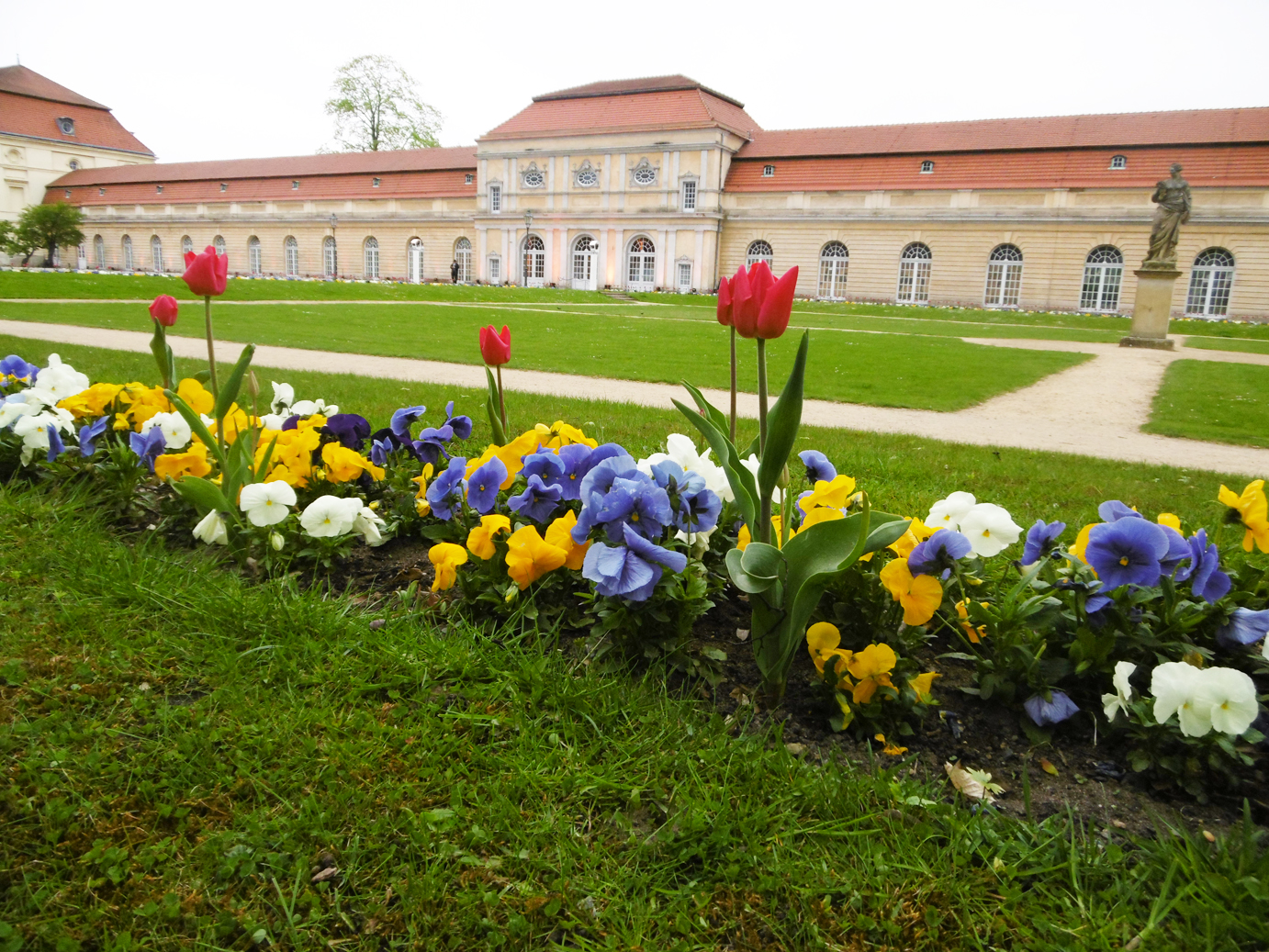 Die Orangerie des Schlosses Charlotenburg in frühlingshaftem Ambiente